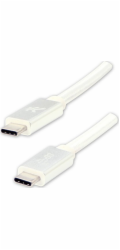 Kabel USB kabel USB kabel (3.2 Gen 2), USB C M - USB C M, 1M, dodávka napájení 100 W, 10 GB/S, 20V/5A, bílá, logo, krabice, nylonový cop, hliník O