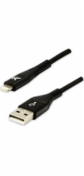 USB kabel Logo USB-A - Lightning 2 m černý