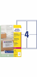 Avery Zweckform Etikety 99,1 mm x 139 mm, A4, bílé, 1 etiketa, voděodolné, balení 25 kusů, L7994-25, pro laserové tiskárny