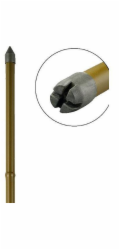 Zahradní tyč TY 8/600 mm, ocel/plast, hnědá, opora pro rostliny a rajčata
