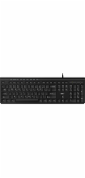 Genius klávesnice + myš Genius Slimstar 230, americká klávesnice, multimediální, tenký typ drátové (USB), černá