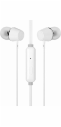 Sluchátka HP HP DHE-7000, sluchátka s mikrofonem, ovládání hlasitosti, bílá, 2.0, typ do uší 3,5 mm jack