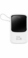 Powerbank Baseus Powerbank Baseus QPOW Digital Display 1000Mah 22.5W QC/PD/SCP/FCP + USB-C Bílý kabel