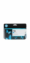 HP 738 130-ml Cyan DesignJet Ink Cartridge
