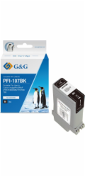 Inkoust G&G kompatibilní s PFI107BK, NC-00107BK, 6705B001, černý, 130 ml