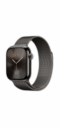 Apple Watch Series 10 GPS + Cellular 46mm Bridlicovo sivý titán s bridlicovo sivým milánskym ťahom - S/M *Rozbalený*