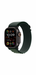 Apple Watch 49mm Dark Green Alpine Loop - Small - Black Titanium Finish