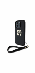 DKNY DKNY DKHCP16LPBSWSK iPhone 16 Pro 6.3 černé/černé pevné pouzdro Řemínek na zápěstí Stock Logo
