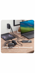 Hyper HyperJuice 145W USB-C GaN Charger With 4 Ports - Black