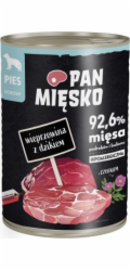 PAN MIĘSKO Vepřové s divočákem – vlhké krmivo pro psy – 400g