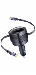 Baseus Enjoyment Max nabíječka do auta s kabely USB-C+USB-C 60W černá