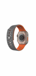 FIXED Silicone Magnetic Strap pre Apple Watch 42/44/45/49mm, svetlo šedý
