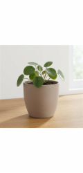 Květináč Domoletti Emi, keramický, O 22 cm, hnědý