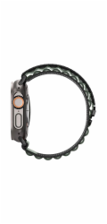 Spigen remienok Fabric Band pre Apple Watch 44-49mm - Black Green