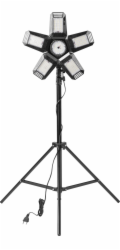Orno Sada LED světlometů RIGEL: skládací dílenská lampa s 5 křídly 55W + stativ + adaptér