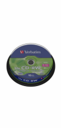 VERBATIM CD-RW 80min. 8-12x, 10 cake