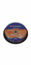 VERBATIM DVD-R(10-Pack)Spindl/MattSlvr/16x/4.7GB