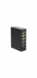 D-Link DIS 100G-10P - Prepínac - prumyslový - nerízený - 8 x 10/100/1000 (PoE) + 2 x gigabitu SFP - lze montovat na konzolu DIN - PoE (240 W) - pro DIS S301SX, S302SX, S310LX