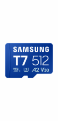Samsung T7/Micro SDXC/512GB/UHS-I U3 / Class 10/Modrá
