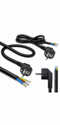 Qoltec Napájecí kabel | Úhlová zástrčka SCHUKO CEE 7/7 (E/F) | Měděná Cu | Odizolovaná Pájená | 3x1,0 mm2 | 1,8m