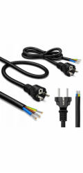 Qoltec Napájecí kabel SCHUKO CEE 7/7 (E/F) | Měděná Cu | Odizolovaná Pájená | 3x1,0 mm2 | 1,8m