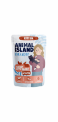 ANIMAL ISLAND Everyday Kitten Turkey with rabbit in broth - mokré krmivo pro kočky - 85g