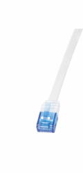 LogiLink plochý patch kabel U/UTP kat. 6, bílý 2m (CF2051U)
