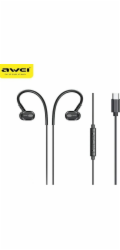 Awei Stereofonní sluchátka TC-6 USB-C černá/černá