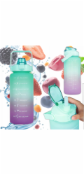 ExtraLink EXTRALINK MOTIVAČNÍ LÁHEV LÁHEV NA VODU 2000ML ZELENO-FIALOVÁ BUT-190