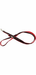 BarryKing Vodítko pro psy , vzor se psy, neo reflexní dvojitá páska, 20 mm/220 cm červené