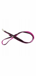 BarryKing Vodítko pro psy , vzor se psy, neo reflexní dvojitá páska, růžové 25 mm / 220 cm