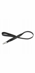 BarryKing Kožená šňůrka na krk , 20 mm / 100 cm, černá, prošívaná