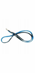 BarryKing Vodítko pro psy , vzor se psy, neo reflexní dvojitá páska, 20 mm/220 cm modré
