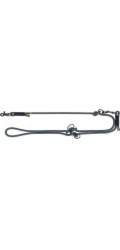 Trixie Vodítko pro psy Soft Rope, černé/šedé, nylonové, S–XL: 2,00 m/o 10 mm