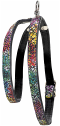 Barry King Kožený postroj pro psy s květinovým vzorem SX-S, 12 mm/40 cm