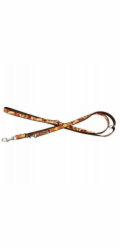 BarryKing Vodítko pro psy , podzimní vzor, nastavitelné, popruh, 30 mm / 220 cm hnědé