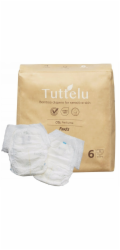 Kindii Tuttelu, bambusové jednorázové pleny, velikost 6 (16-26 kg), 22 ks.