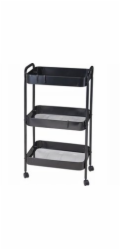 Storage Solutions Kuchyňská police na kolečkách 72 cm černá