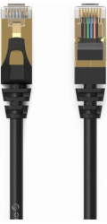 Orico Síťový kabel PUG-C7 Ethernet, Cat 7, S/FTP, kulatý, černý, 10 m (PUG-C7-100-BK-EP)