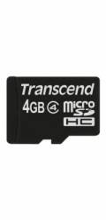 TRANSCEND MicroSDHC karta 4GB Class 4, bez adaptéru