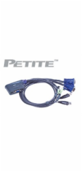 ATEN přepínač KVM 2-port VGA KVMP USB2.0, mini, audio, 1,8m kabely