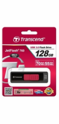 TRANSCEND Flash Disk 128GB JetFlash®760, USB 3.0 (R:85/W:34 MB/s) černá/červená