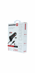 Swissten Cl Autonabíječka Usb-C A Usb 2,4A Power