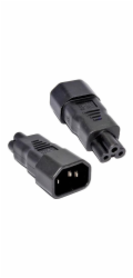 Adaptér IEC C14 na IEC C5 "trojlístek" napětí 230V, 10A