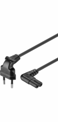 Goobay napájecí kabel Rohový EURO rádiový napájecí kabel CEE 7/16 - IEC 320 C7 1m (97346)