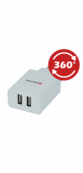 Swissten Síťový Adaptér Smart Ic 2X Usb 2,1A Power + Datový Kabel Usb / Type C 1,2 M Bílý