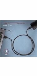 AXAGON BUCM3-AM10AB, SPEED kabel USB-C <-> USB-A, 1m, USB 3.2 Gen 1, 3A, ALU, oplet, černý