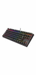 Genesis herní mechanická klávesnice THOR 303/TKL/RGB/Outemu Peach Silent/Drátová USB/US layout/Černá