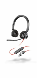 Poly Blackwire 3320 MS Teams náhlavní souprava, USB-C/A adaptér, stereo