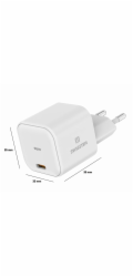 Swissten Síťový Adaptér GaN 1x USB-C 65W PD Bilý